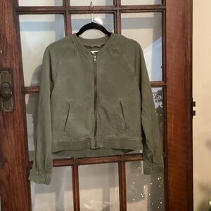 American Eagle Green Zip-Up Jacket